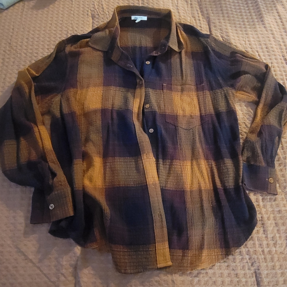 Maurices Women's Multicolor Plaid Shirt